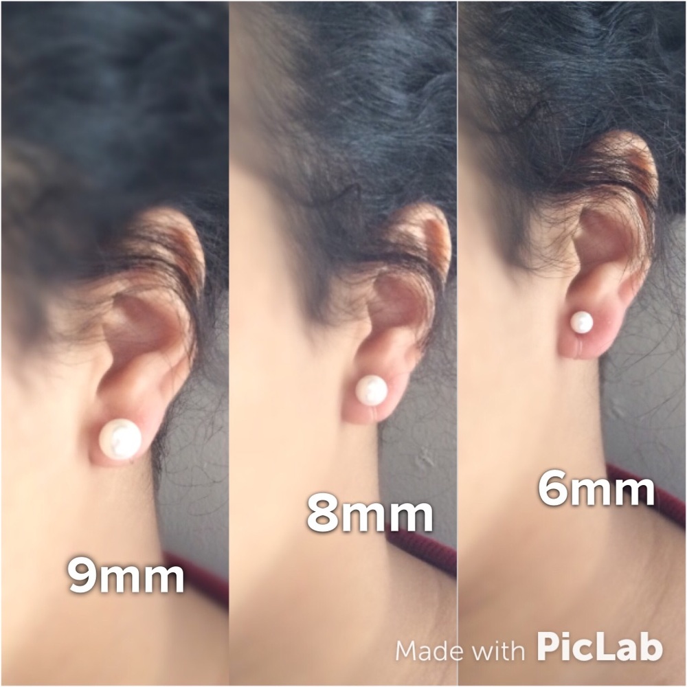 Invisible clip on pearl earrings